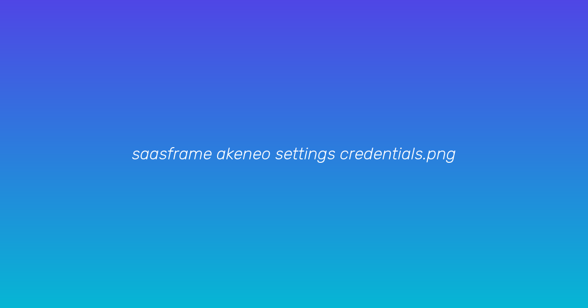 Akeneo credentials form