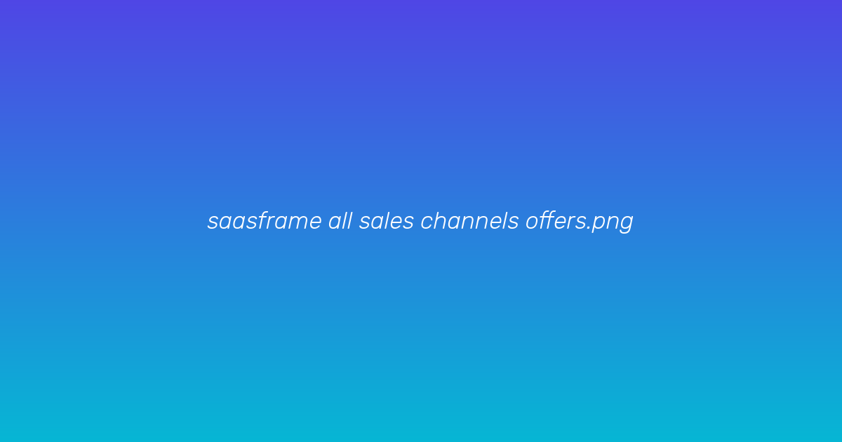 All sales channel offers