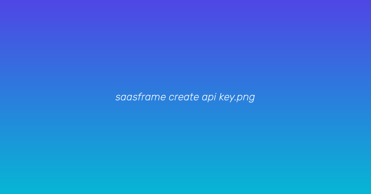 Create API key form