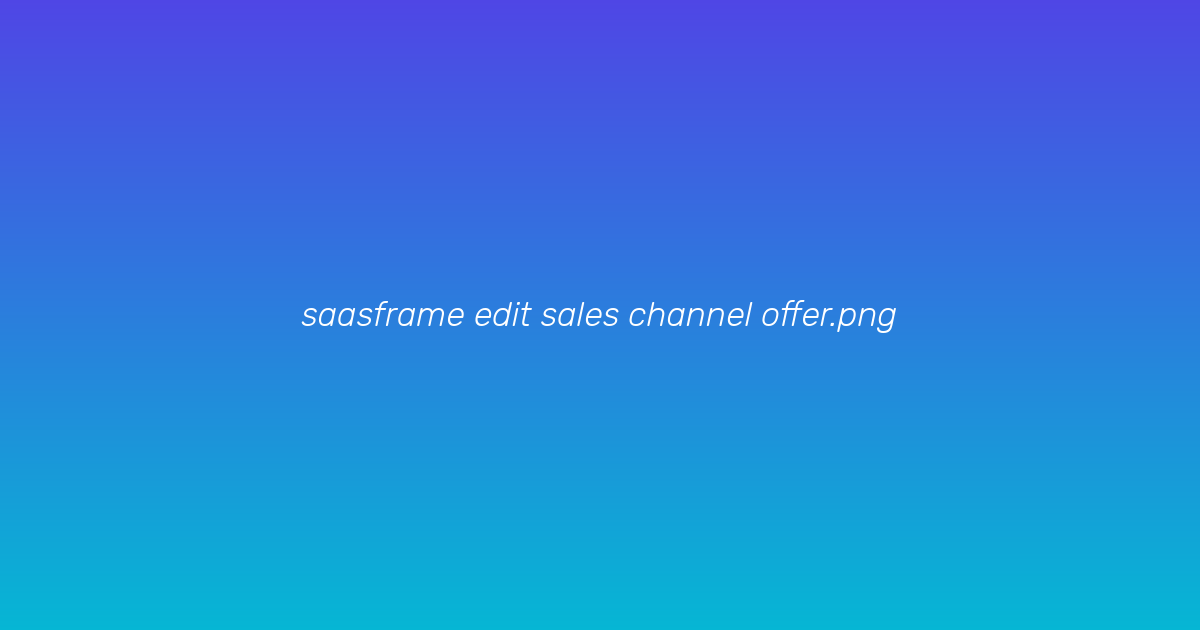 Editing a channel offer