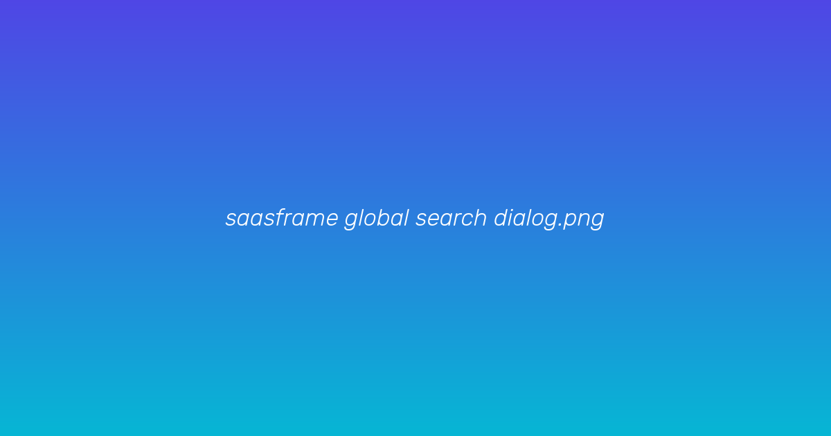 Global search dialog