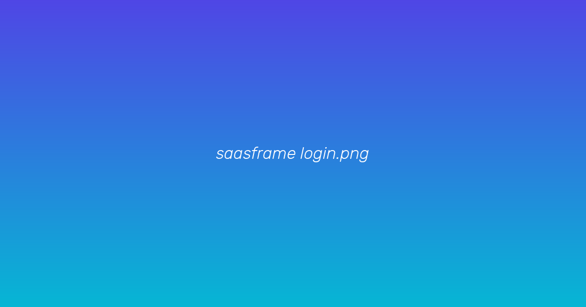 Open Saasframe login