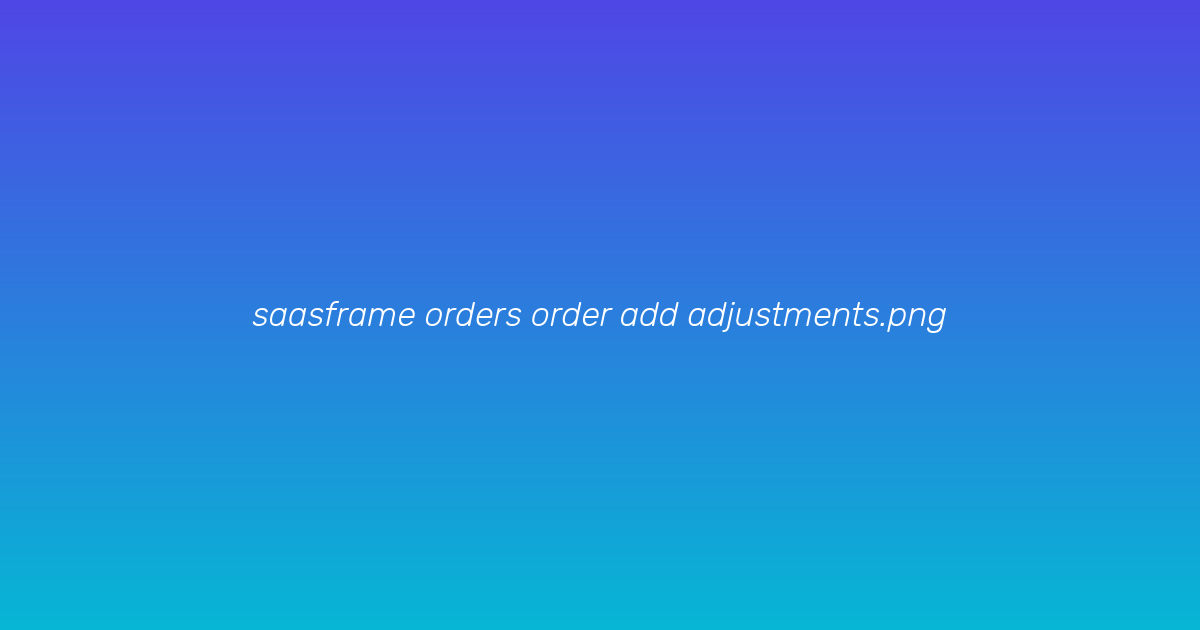 Adjustment dialog