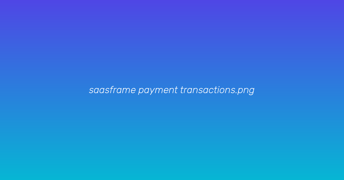 Payment Transactions