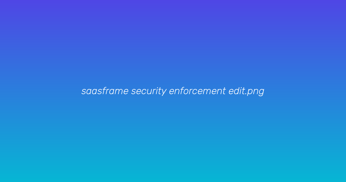 Enforcement policy form