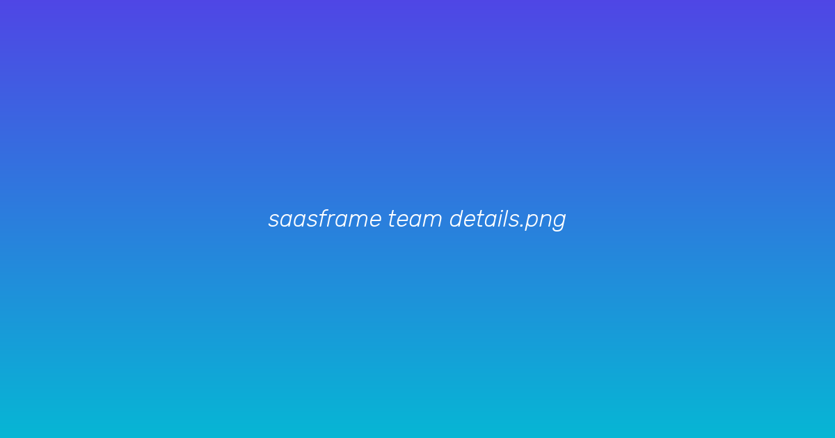 Team detail with member list