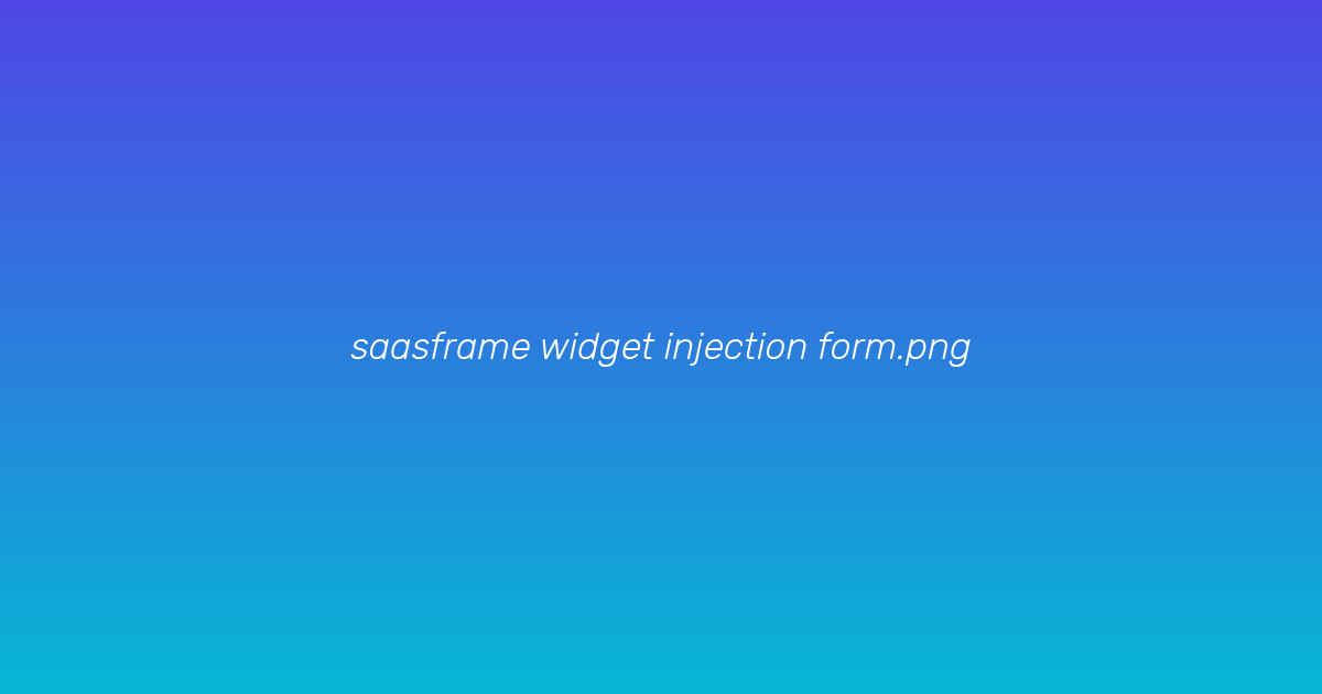 Injected form widget banner